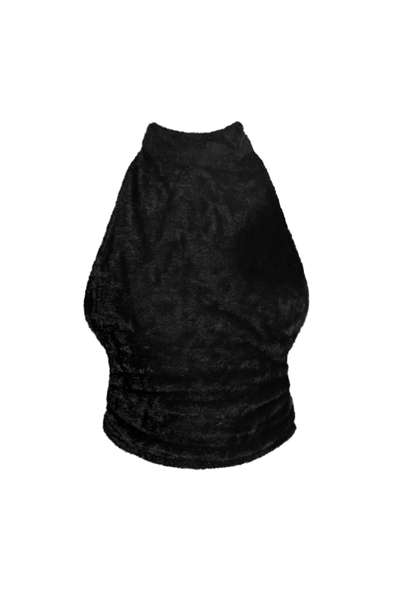 Sira - black knit backless top